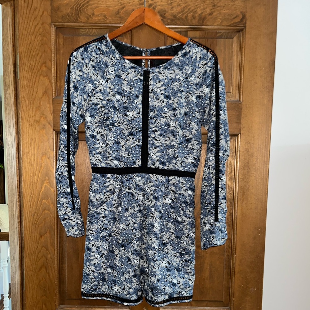 Blue and Navy Anthropologie Romper